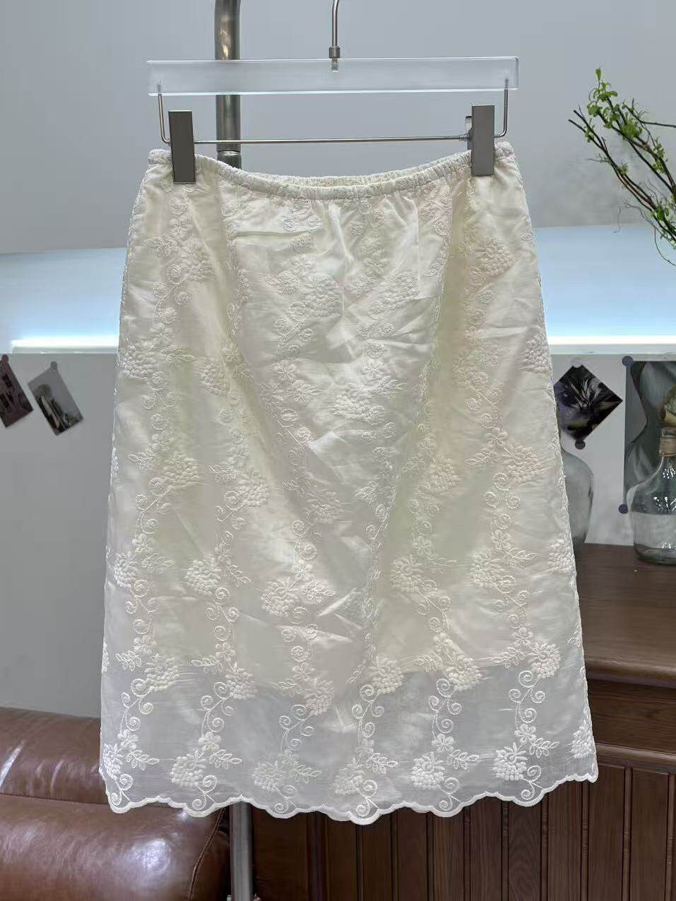Embroidery Skirt - Kore Tarzı Büyük Beden Nakışlı Günlük