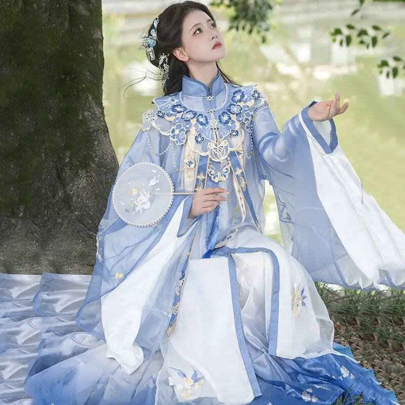 Embroidery Skirt - İki ayda bir[Lan Jin Luo]Yeni Hanfu