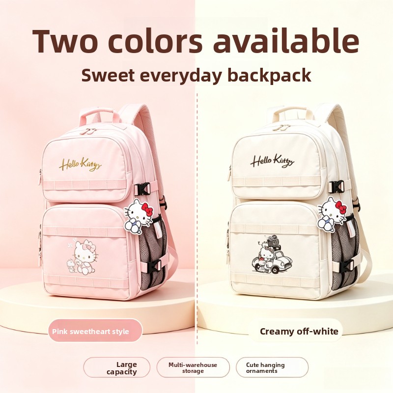 Embroidery Ai - Hello Kitty Sırt Çantası, Geniş Hacimli