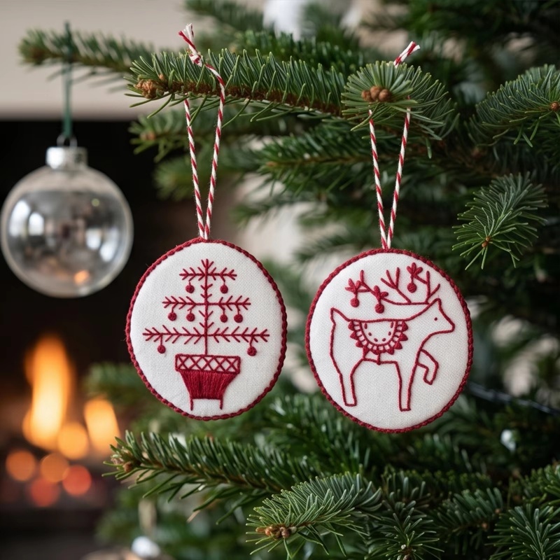 Embroidery Xmas Ornaments - Yeni Başlayan Yetişkinler İçin Noel Nakış
