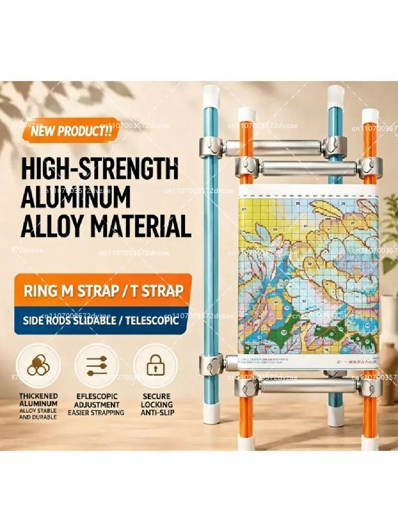 Embroidery Hoop Stand - Üçgen Baskı Çubuklu Kayar Alüminyum Nakış