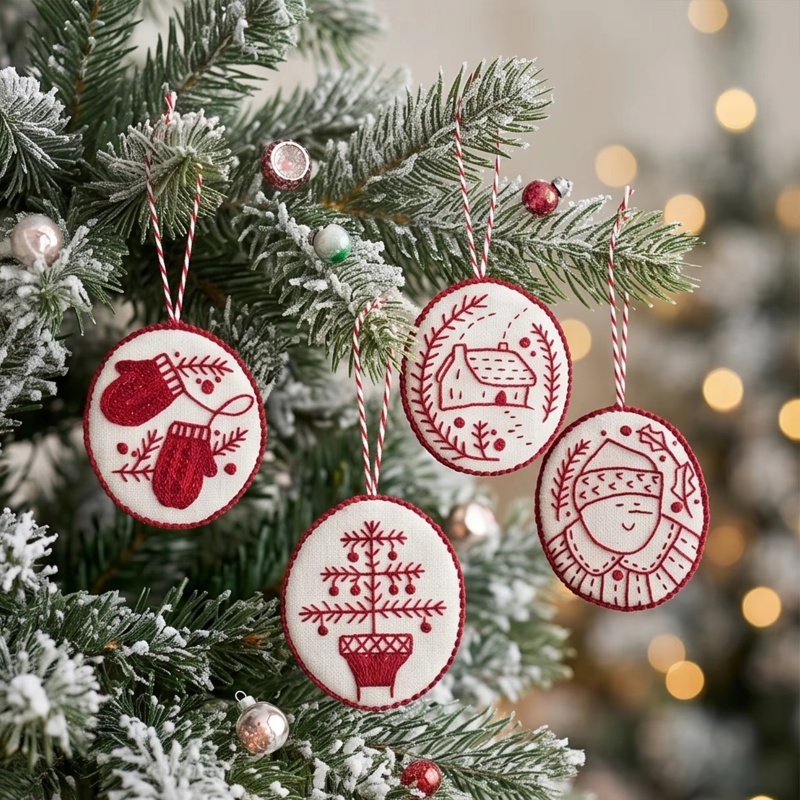 Embroidery Xmas Ornaments - Yeni Başlayan Yetişkinler İçin Noel Nakış