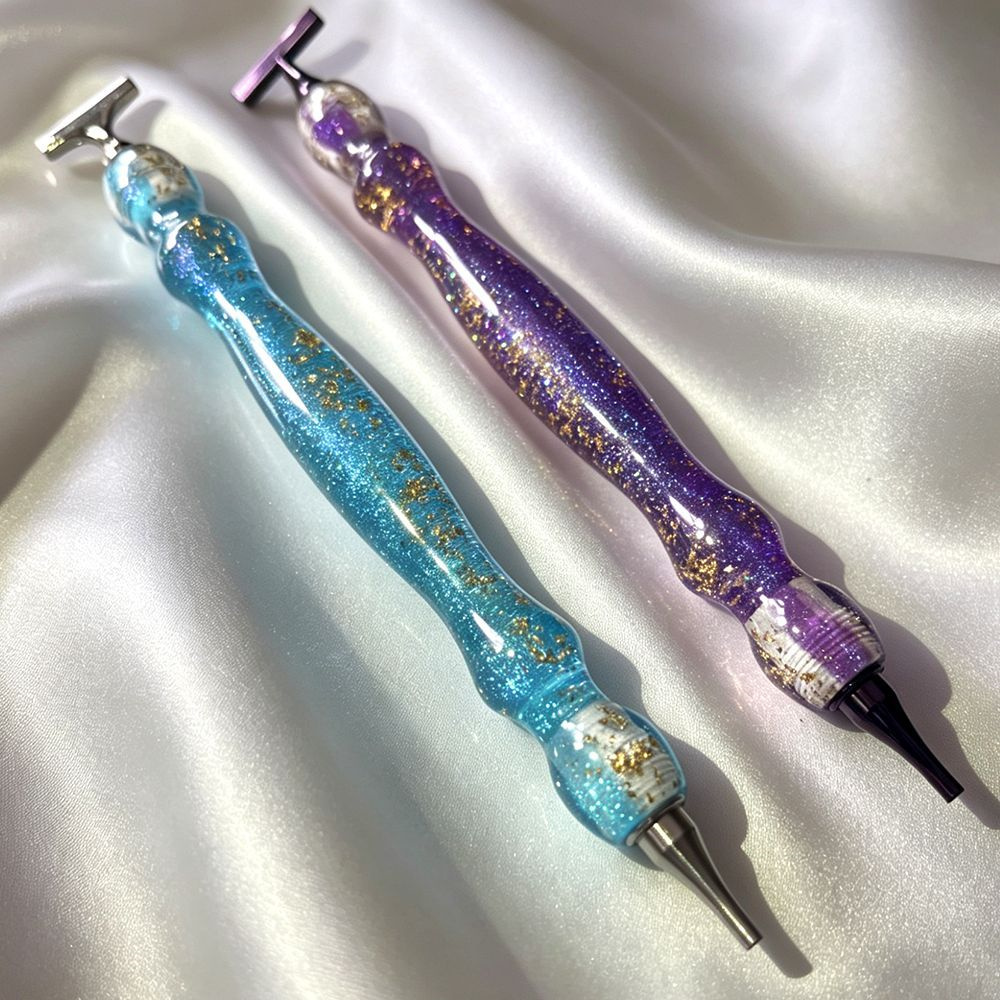 Embroidery Tools - Yeni Parlak Mavi/Mor Altın Folyo Dişli