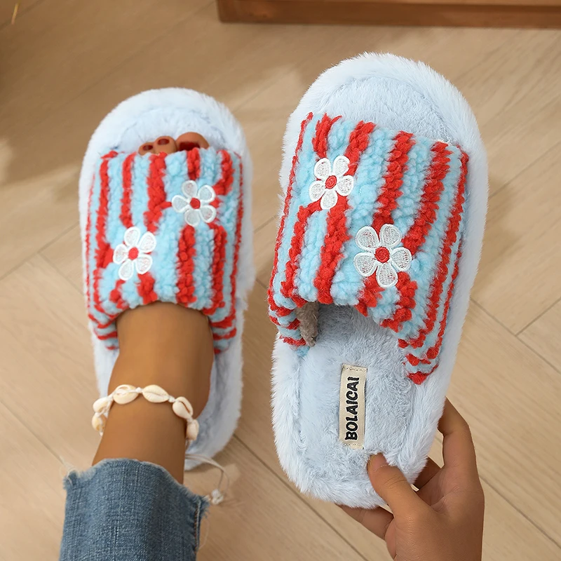 Çiçek Nakışlı Çizgili Peluş Te - Embroidery Room incelemesi ve fiyatı