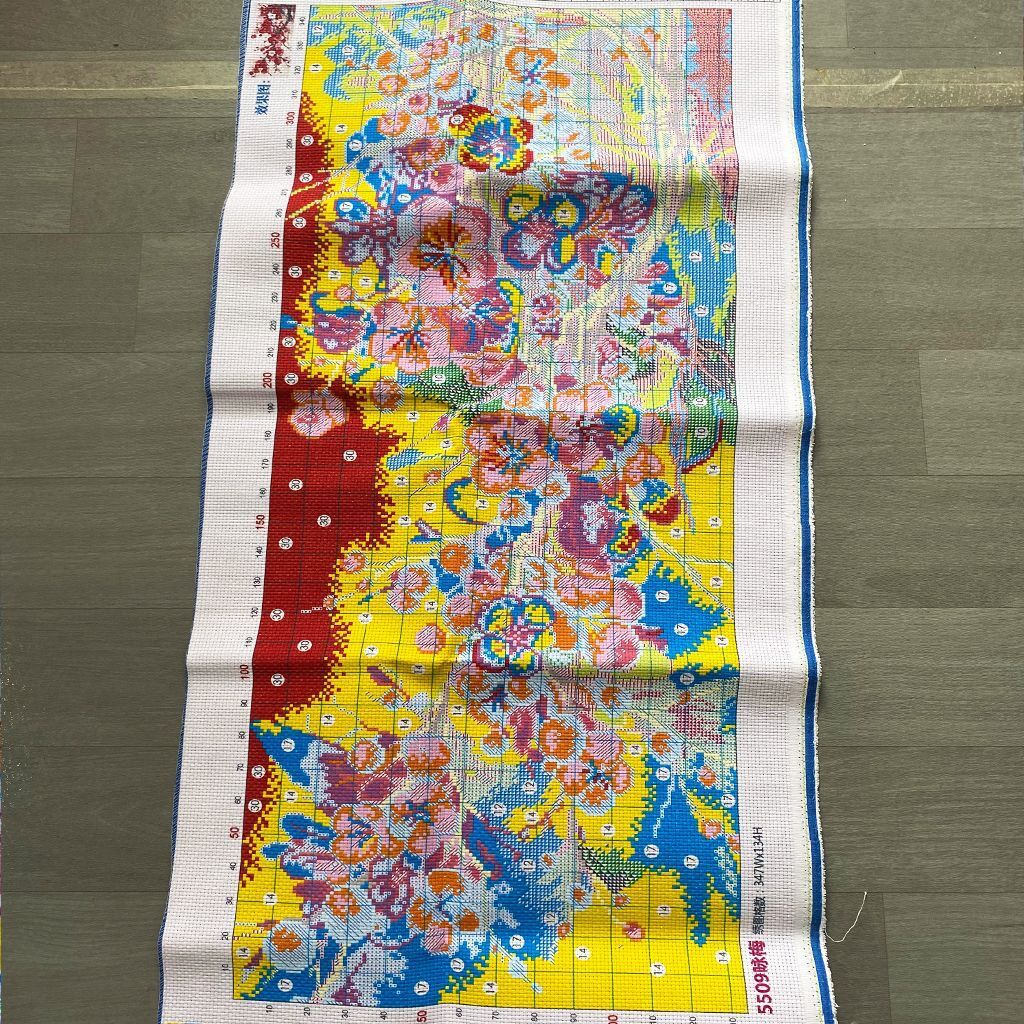 9ct 110x5 0cm kırmızı çiçekler - Embroidery Job incelemesi ve fiyatı