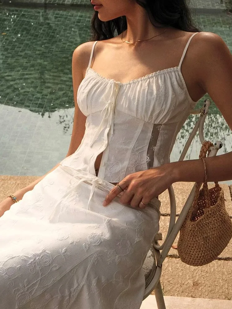 Chicheca Yaz Beyaz Elbise Seti - Embroidery Skirt incelemesi ve fiyatı