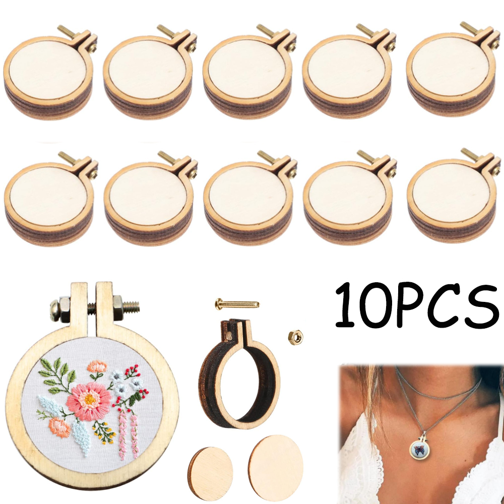 10 adet/takım Ahşap Mini Nakış - Embroidery Hoop Stand incelemesi ve fiyatı