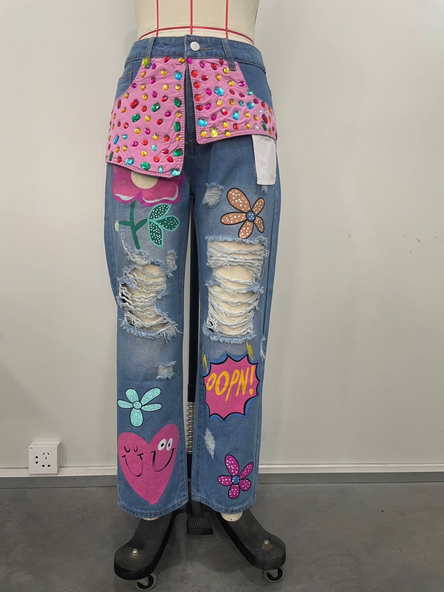Şık Kadın Bahar Çiçek Nakış El - Embroidery Jeans Sakura incelemesi ve fiyatı