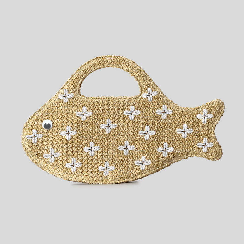 Rafya Hasır Örgülü Çanta, Balı - Embroidery Fish incelemesi ve fiyatı