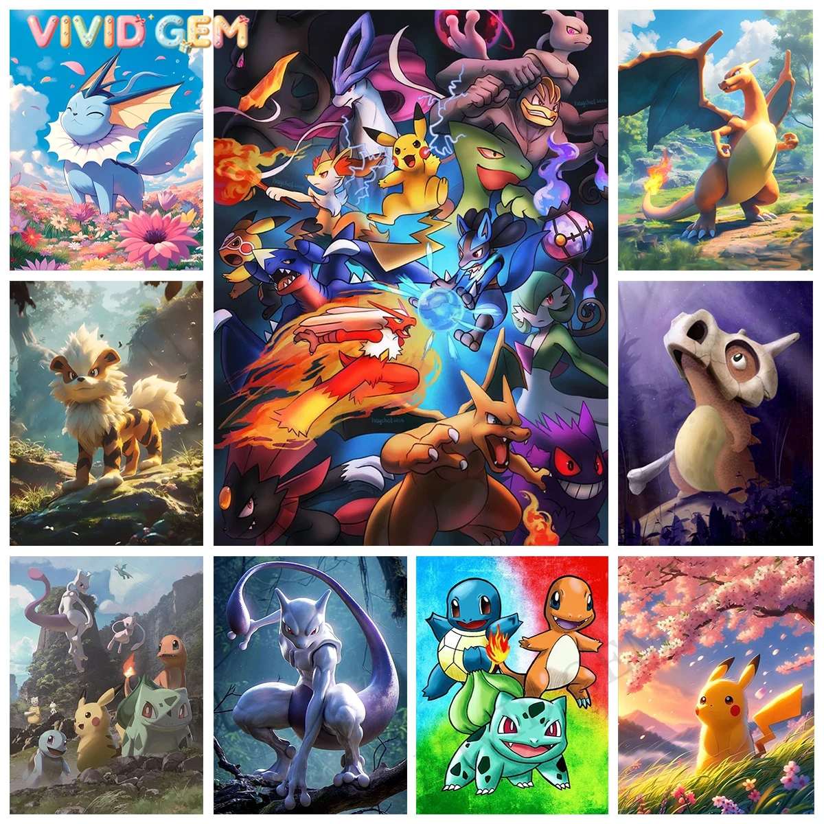VIVID GEM Yeni Pokemon DIY Elm - Embroidery Room incelemesi ve fiyatı