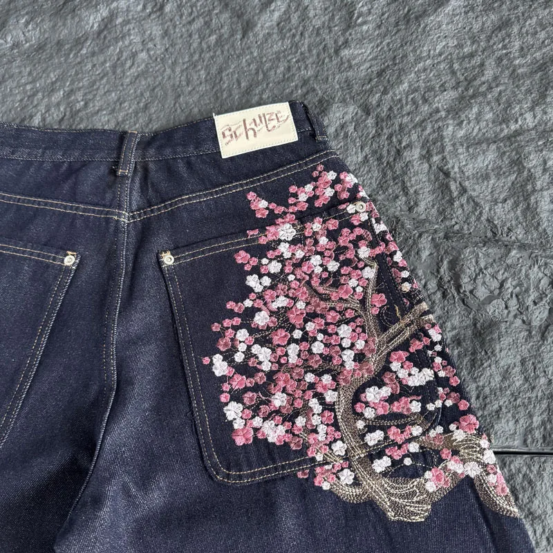 Erkek Kadın Koyu Renk Ham Deni - Embroidery Jeans Sakura incelemesi ve fiyatı
