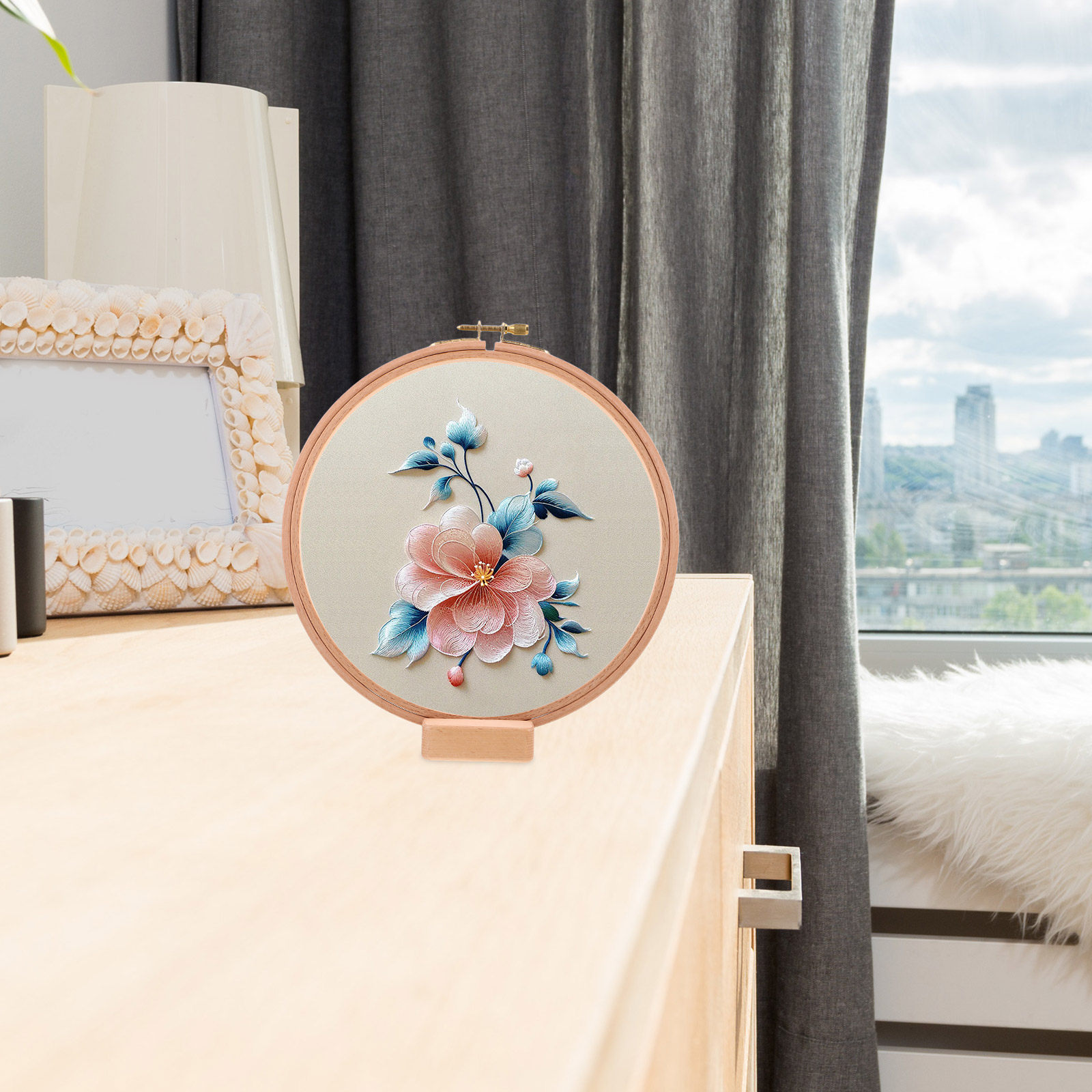 1 Adet Çapraz Dikiş Standı, Ay - Embroidery Hoop Stand incelemesi ve fiyatı