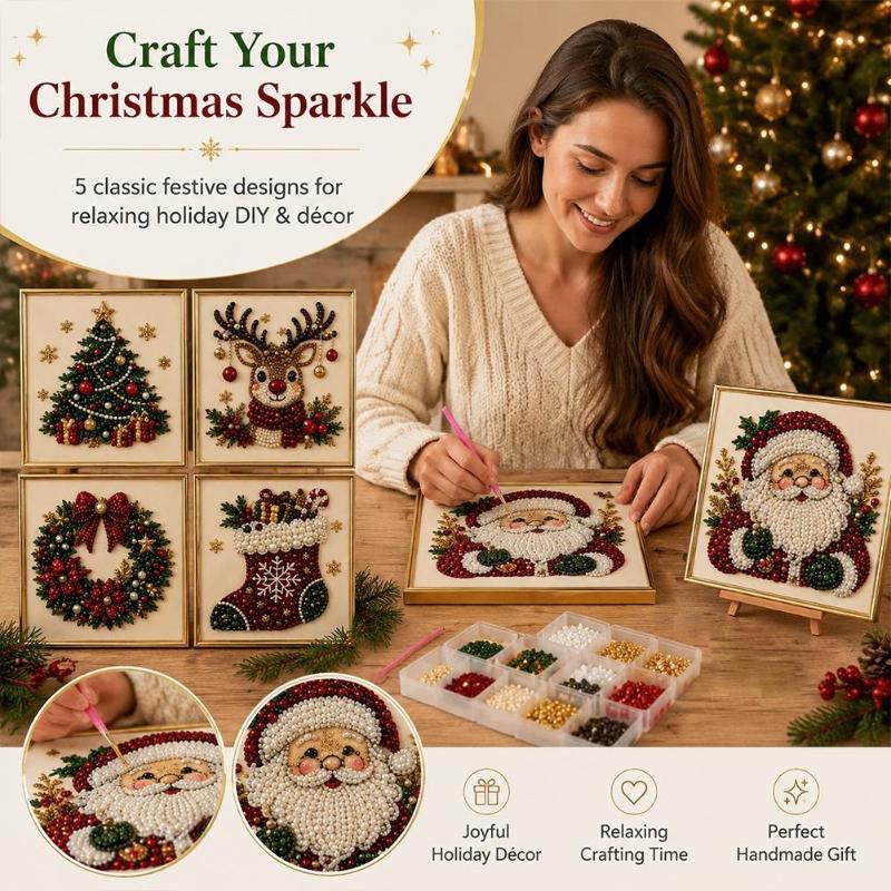Noel Baba İnci Sanatı Kendin Y - Embroidery Xmas Ornaments incelemesi ve fiyatı