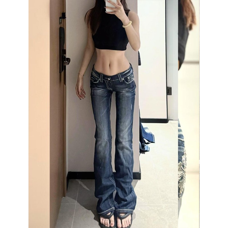 Kadın Y2K Gotik Nakış Sıcak El - Embroidery Jeans Sakura incelemesi ve fiyatı